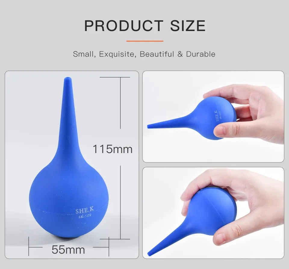 Inicio Fuerte Soplador de Aire de Goma Azul Herramienta de Limpieza de Látex para Quitar Polvo