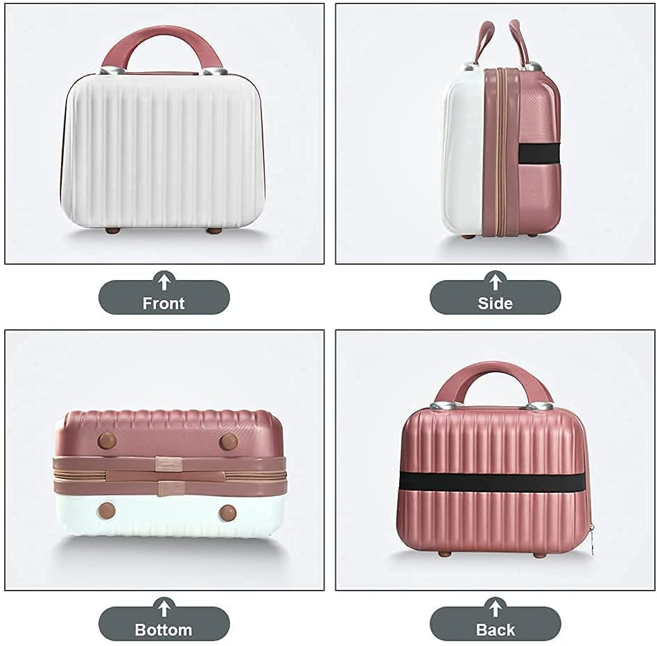 Estuche de viaje para maquillaje, organizador de cosméticos duro, bolsa pequeña para maquillaje, caja retro, maletín mini de PC ABS para mujeres y niñas