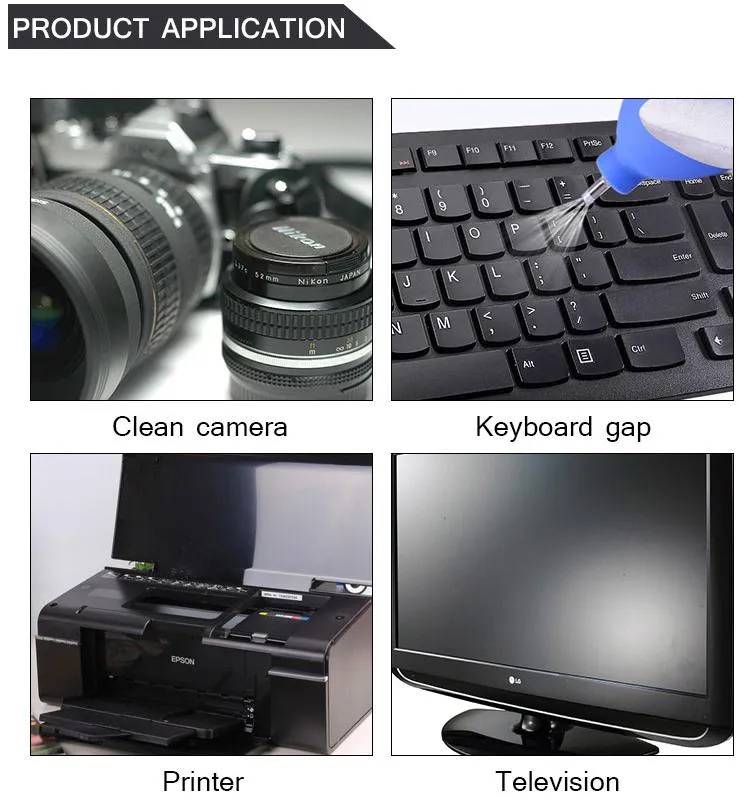 Accesorios de cámara Café Lente de cámara Teclado Limpiador Soplador de aire Bolas