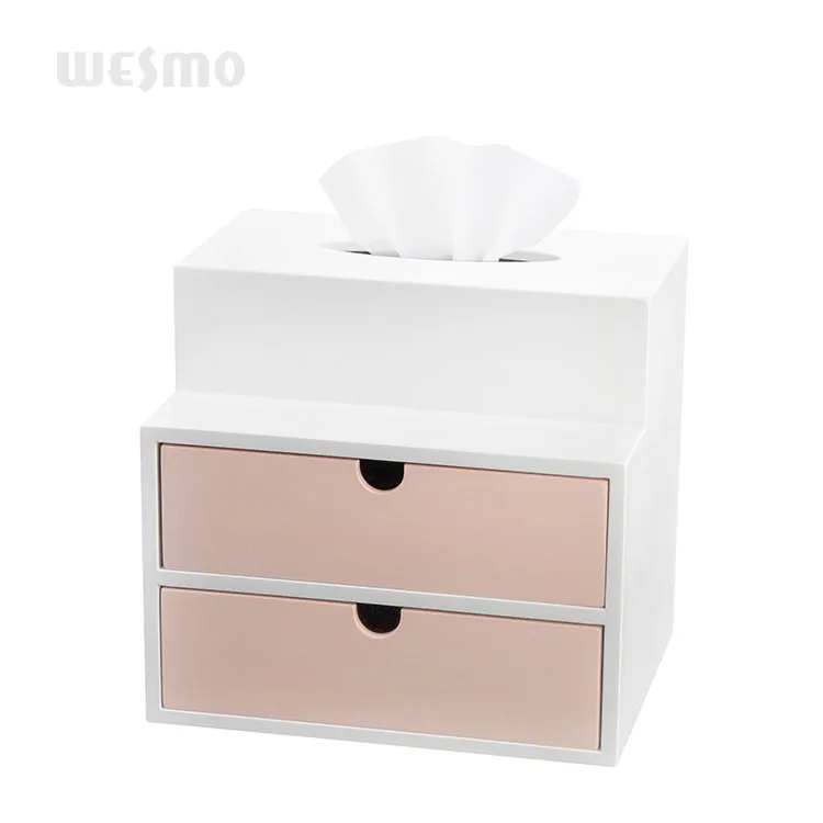 Espejo cosmético de madera de bambú organizador de escritorio
