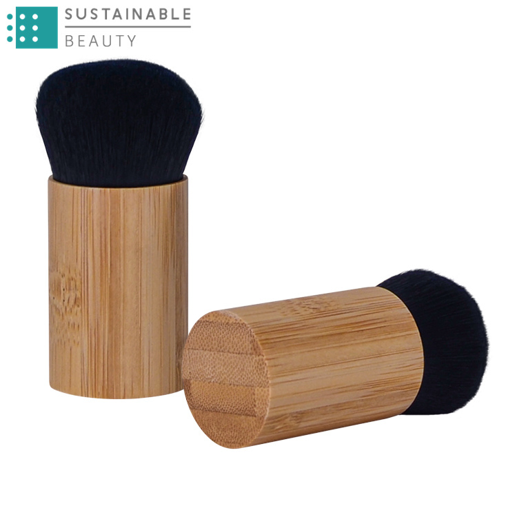 Juego de brochas de maquillaje sintéticas de pelo natural en color rosa dorado, púrpura y negro, herramientas de granulado de pintura en polvo para ojos y cejas coloridas