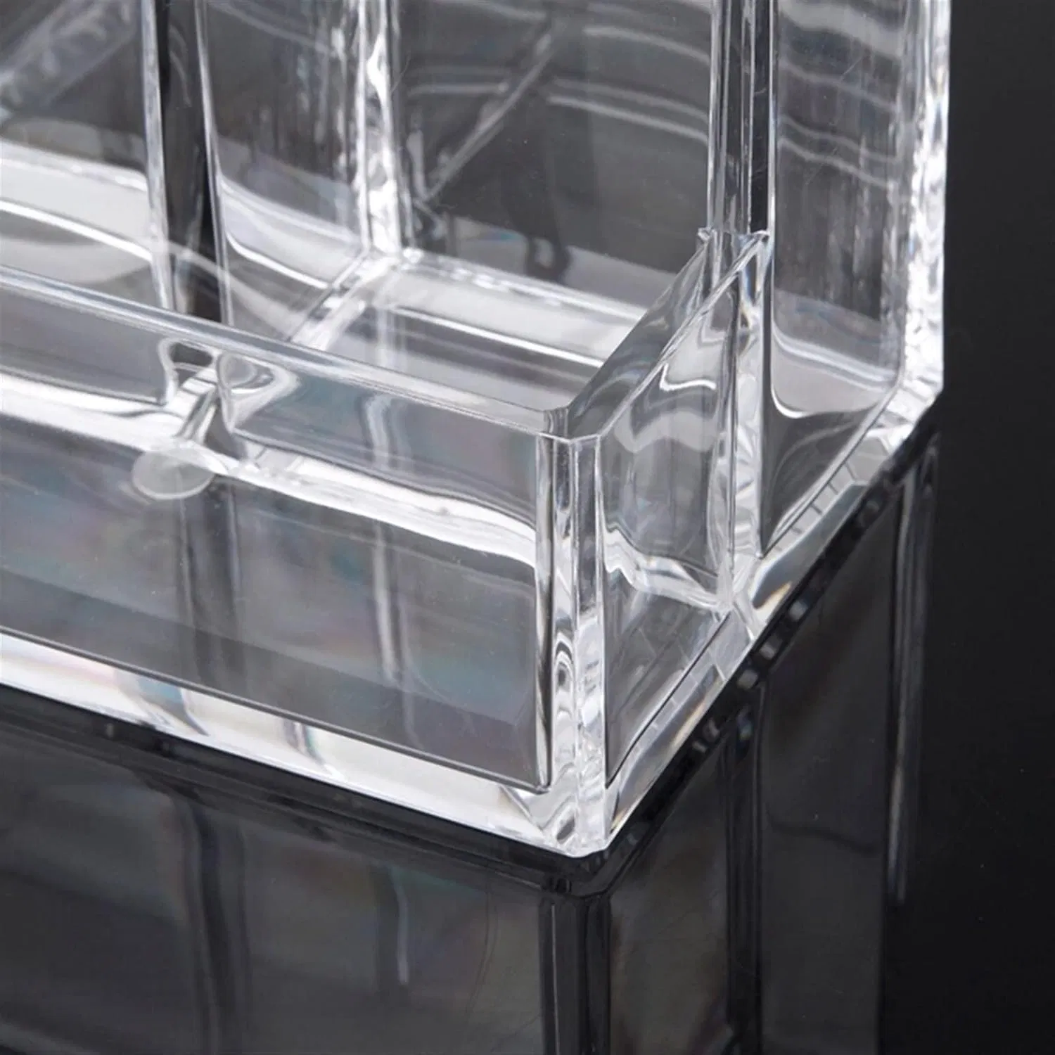 Organizador de Maquillaje de Acrílico Transparente para Brochas, Almacenamiento de Labiales, Soporte Cosmético