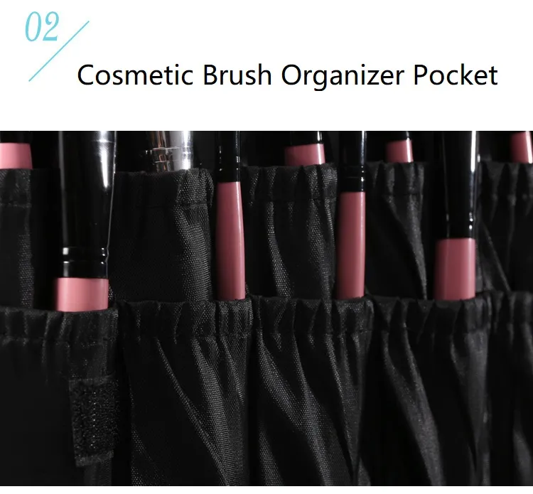 Organizador de maquillaje portátil para viajes, estuche de belleza