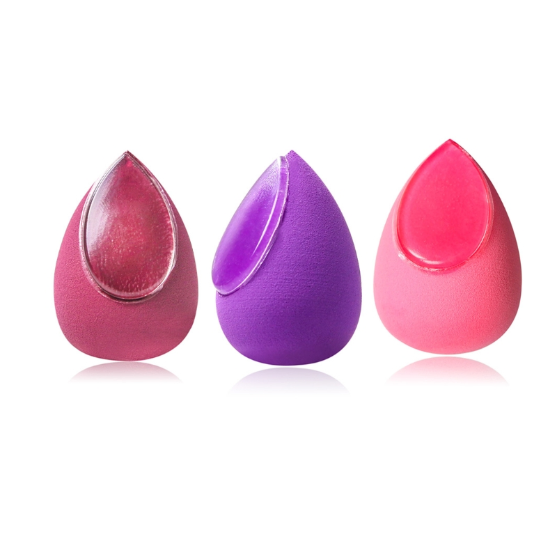 Esponja de etiqueta de esponjas de maquillaje personalizado, esponja cosmética de silicona suave con forma