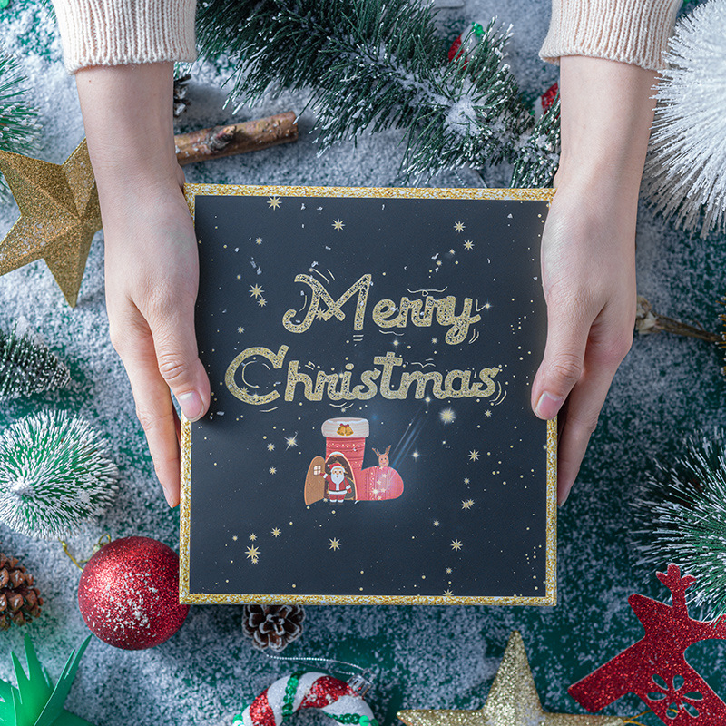 Caja de cartón para regalo de Navidad para set de cuidado de la piel, caja de almacenamiento de cosméticos, caja de embalaje personalizada