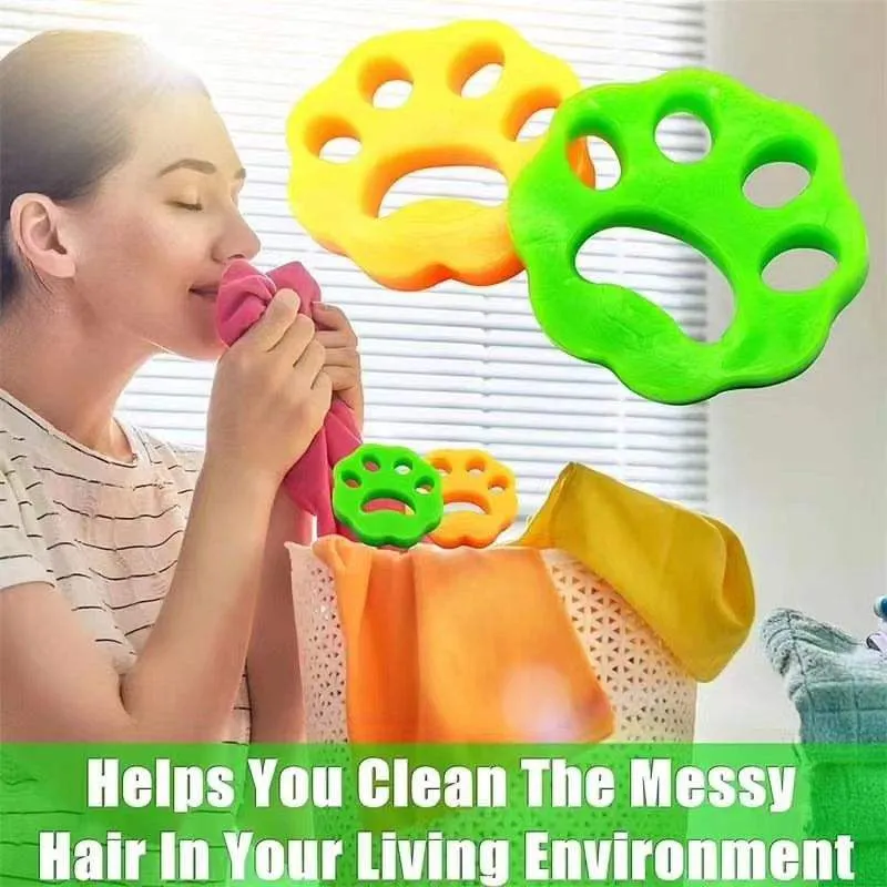 Bolas de lana secadoras creativas para la eliminación de cabello y anti enredos, secado rápido para baños