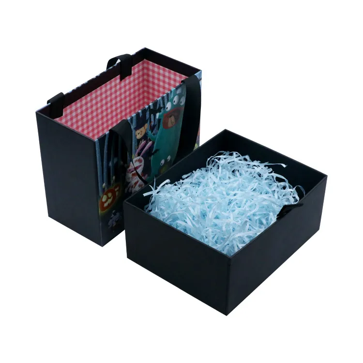 Caja de regalo negra de almacenamiento deslizante de lujo