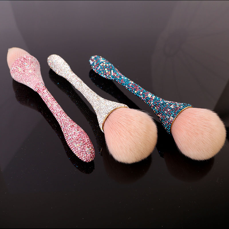 Nuevo Pincel de Maquillaje en Polvo Suelto con Cintura de Diamante