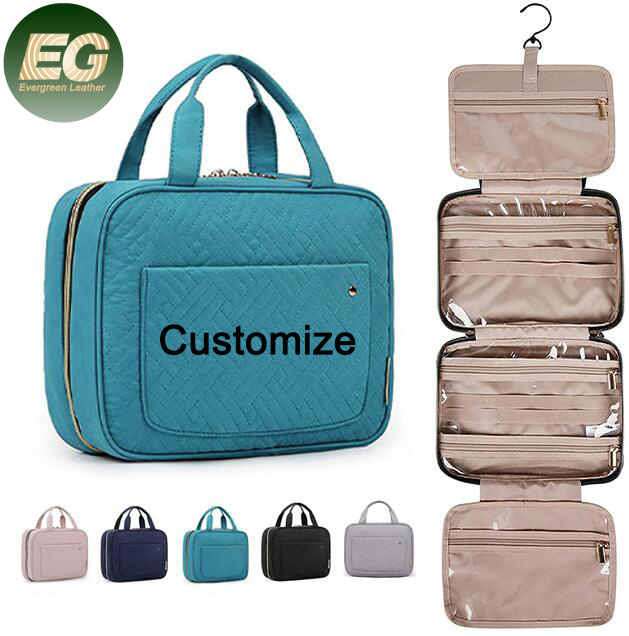 Personalizar bolsa de bambú con cepillo profesional personalizado, organizadores de maquillaje acrílico de belleza, organizador de almacenamiento de joyas de cuero, caja de plástico para el hogar, baño y juguetes