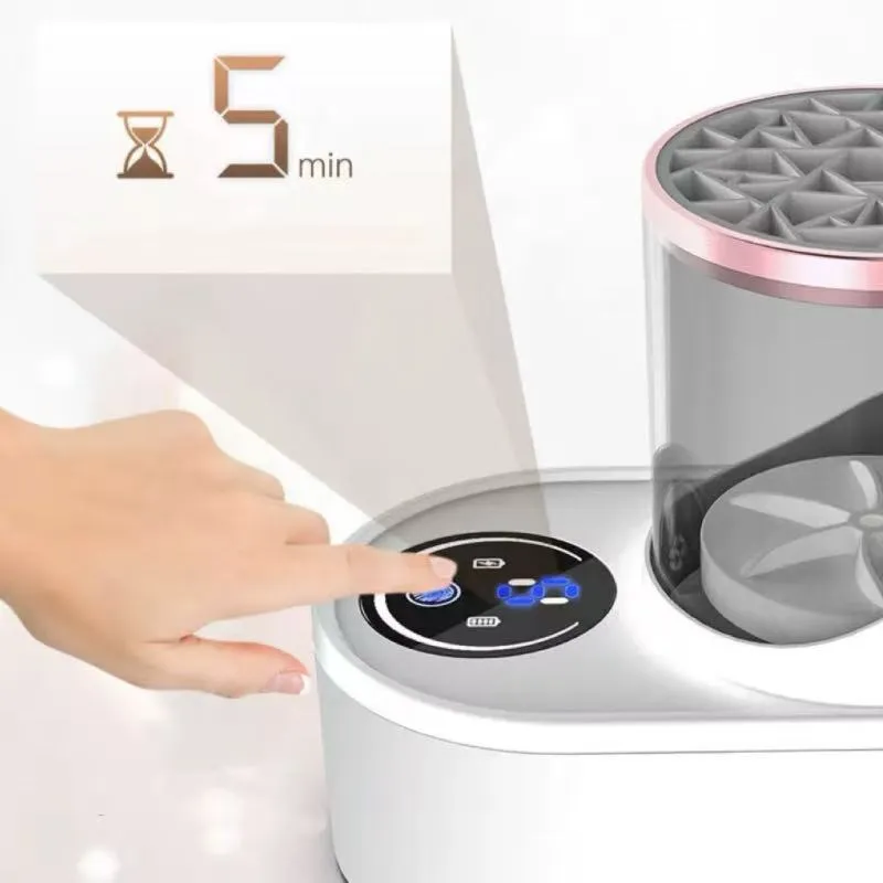 Nuevo limpiador eléctrico rápido de cepillos de maquillaje para uso doméstico perezoso