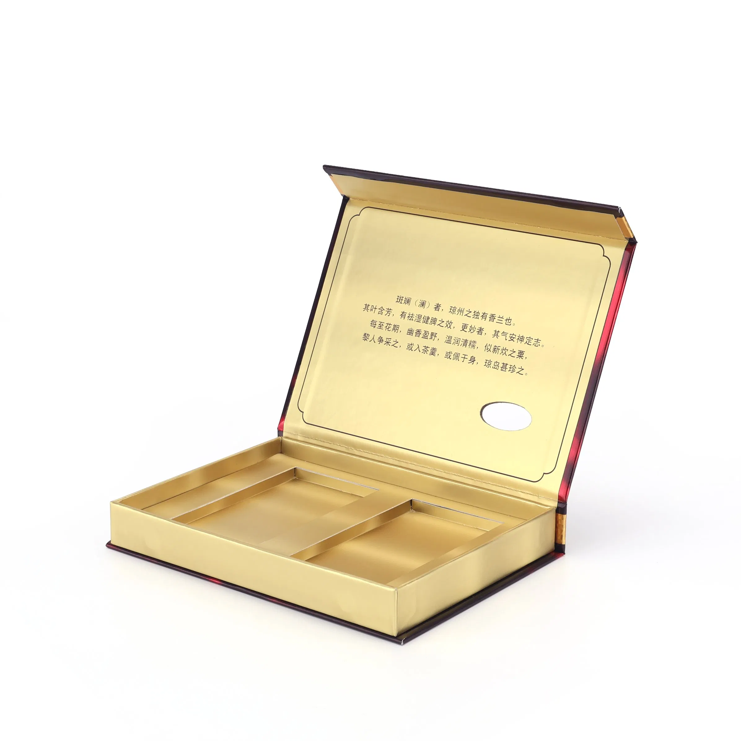 Caja magnética con laminado mate personalizado para almacenamiento de set de cosméticos