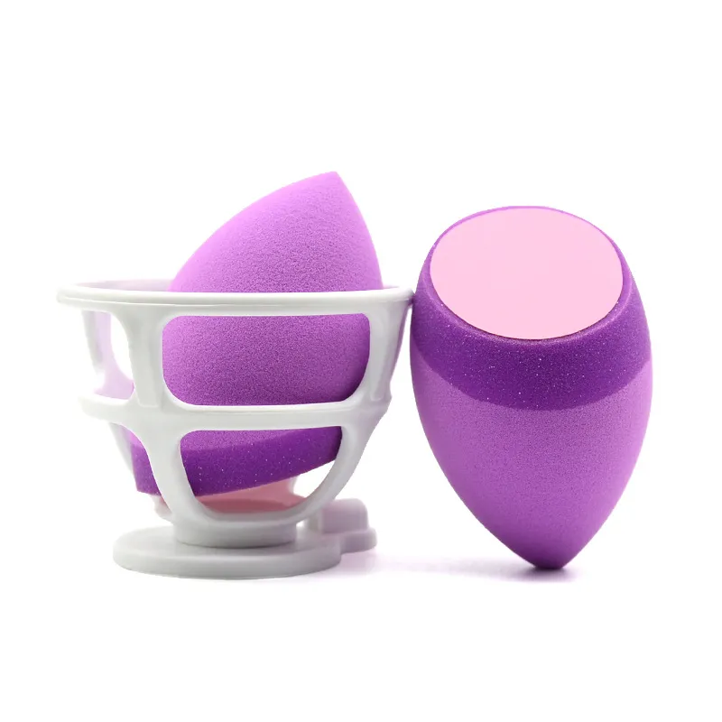 Nuevo Estilo Esponja de Silicona Libre de Látex 2 en 1 Esponja de Maquillaje Multifuncional Puff de Belleza Huevo Cosmético para la Cara