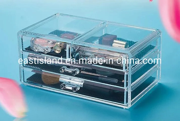 Promoción de color arcoíris de acrílico, regalo soporte para brochas de maquillaje