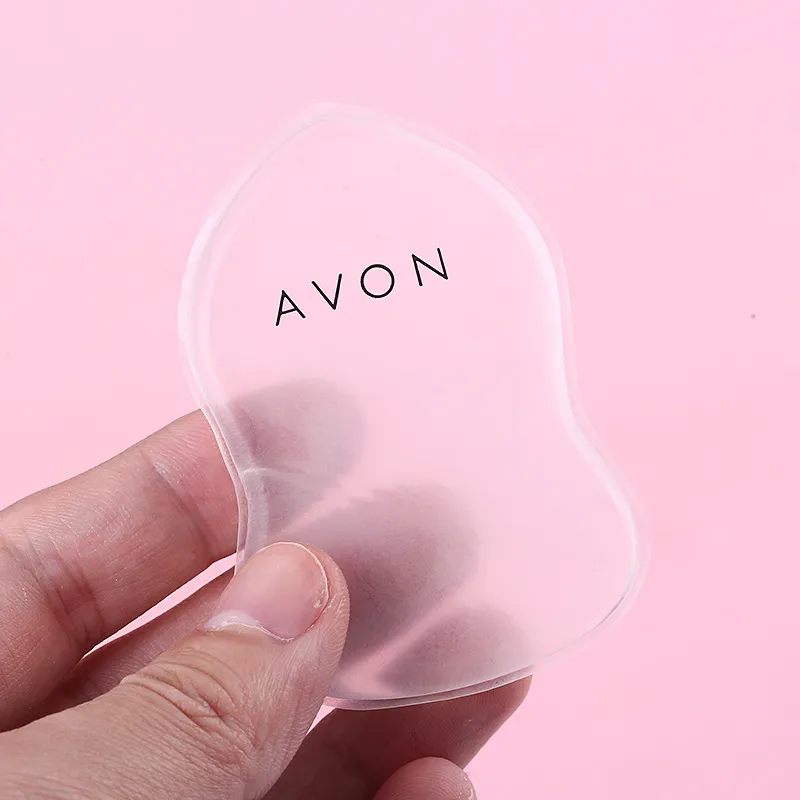 Esponja de maquillaje de silicona transparente