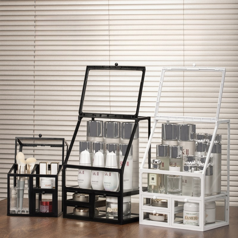 Organizador de Maquillaje de Alta Transparencia Elegante para Soluciones de Almacenamiento Chic