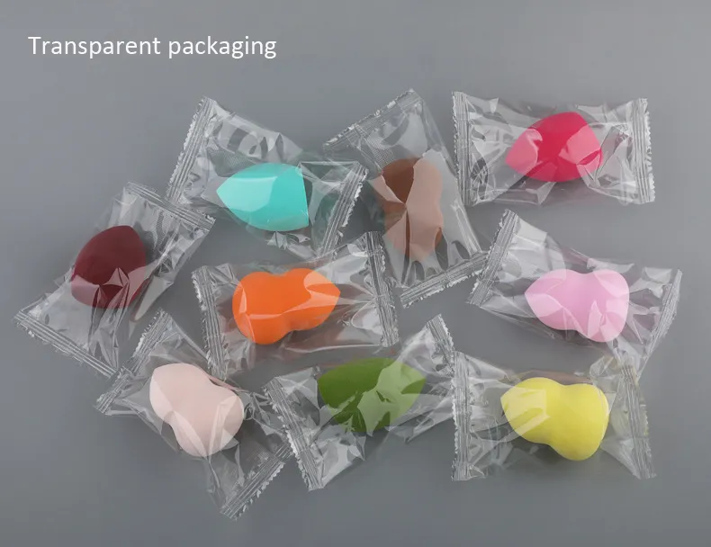 Esponjas de maquillaje de microfibra súper suaves en estuche de silicona plástica colorido para difuminar y eliminar el maquillaje, empaquetado reutilizable