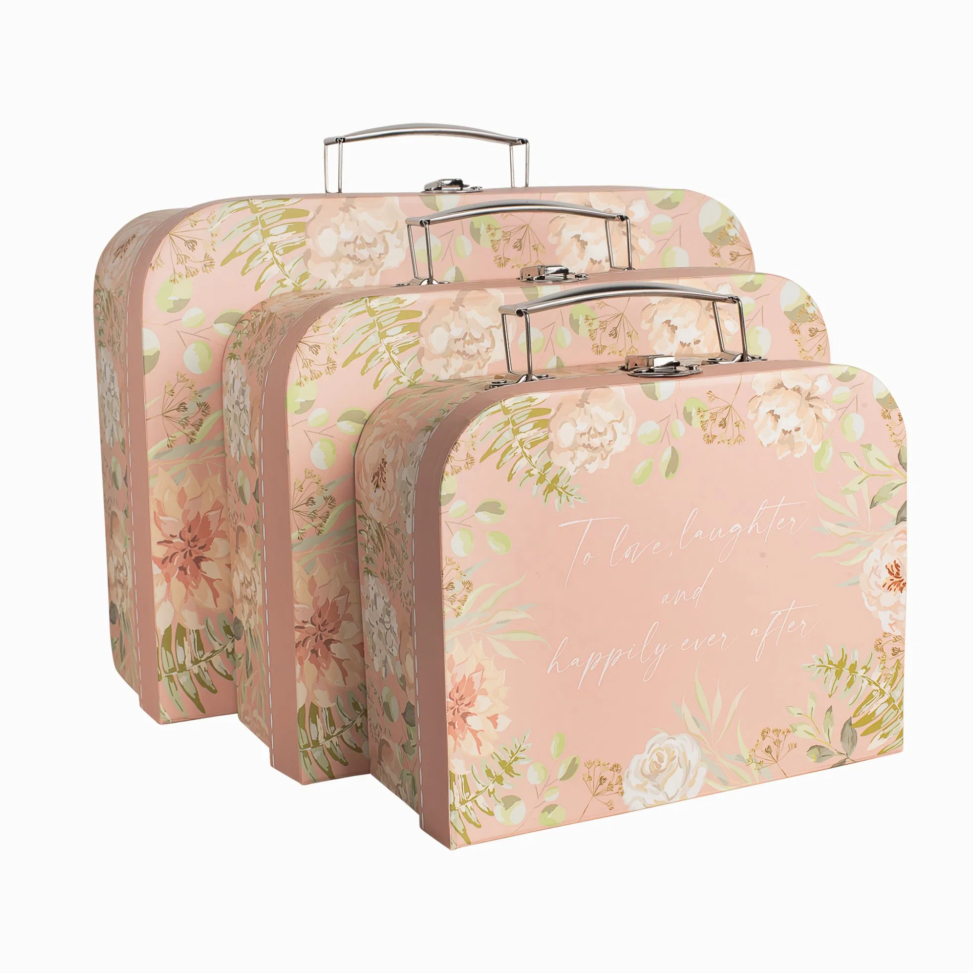 Maletas de cartón diseñadas para organización, decoración, con tapas, cajas de regalo para el Día de San Valentín, bodas, almacenamiento de fotos de cosméticos
