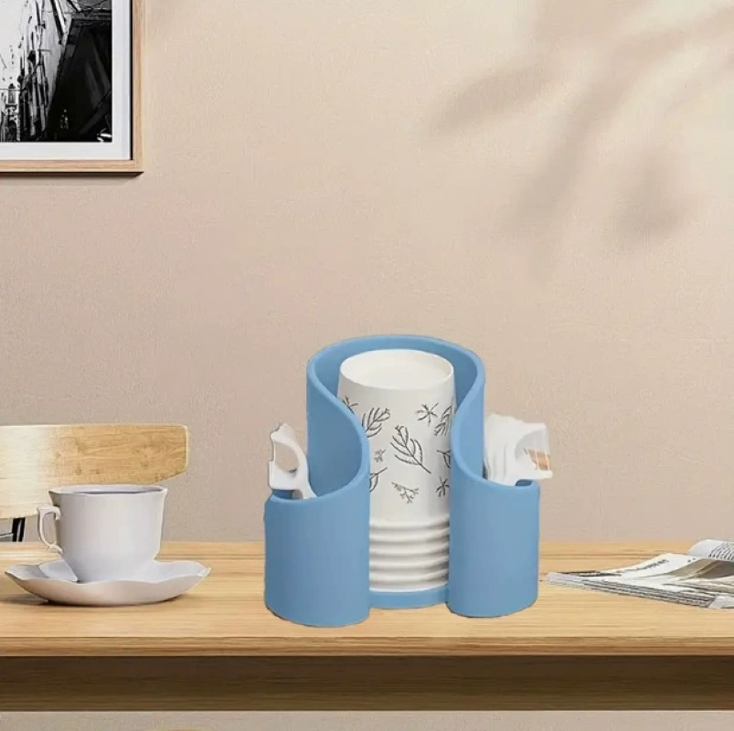 Dispensador de organizador de maquillaje con soporte recargable para palillos de hilo y bolas de algodón Ez30762