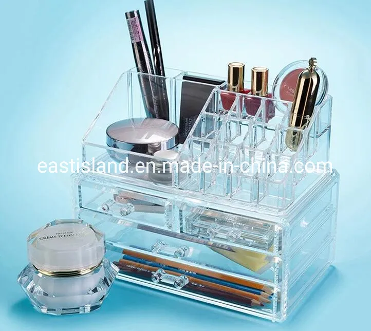 Promoción de color arcoíris de acrílico, regalo soporte para brochas de maquillaje