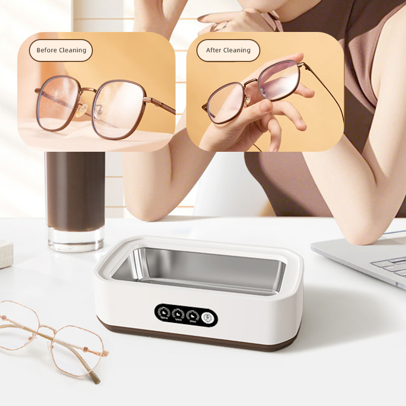 Limpiador ultrasónico mini para brochas de maquillaje, gafas, joyas, dentaduras y relojes