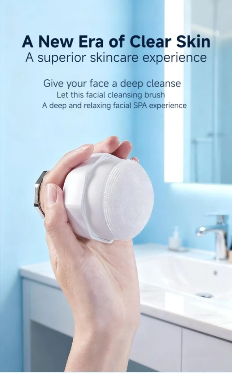 Cepillo de limpieza facial manual de silicona suave e impermeable