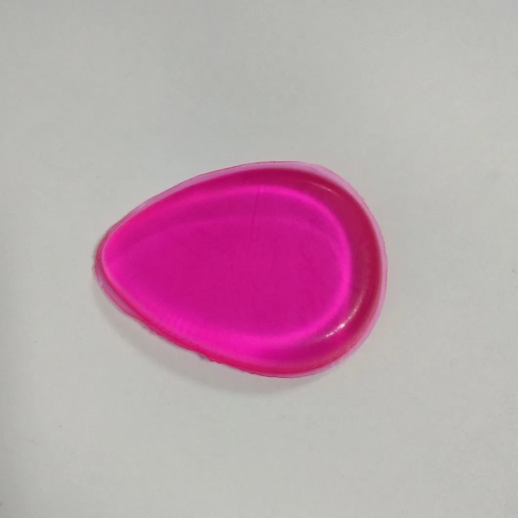 Esponja de maquillaje de silicona transparente