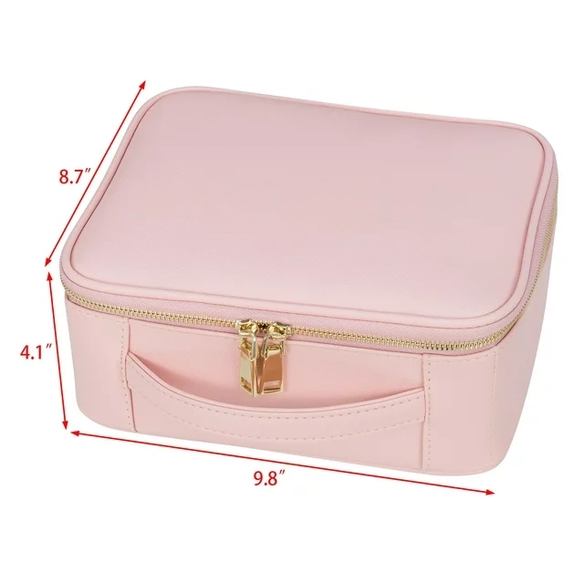 Estuche de Maquillaje de Viaje Organizador Cosmético de Cuero PU