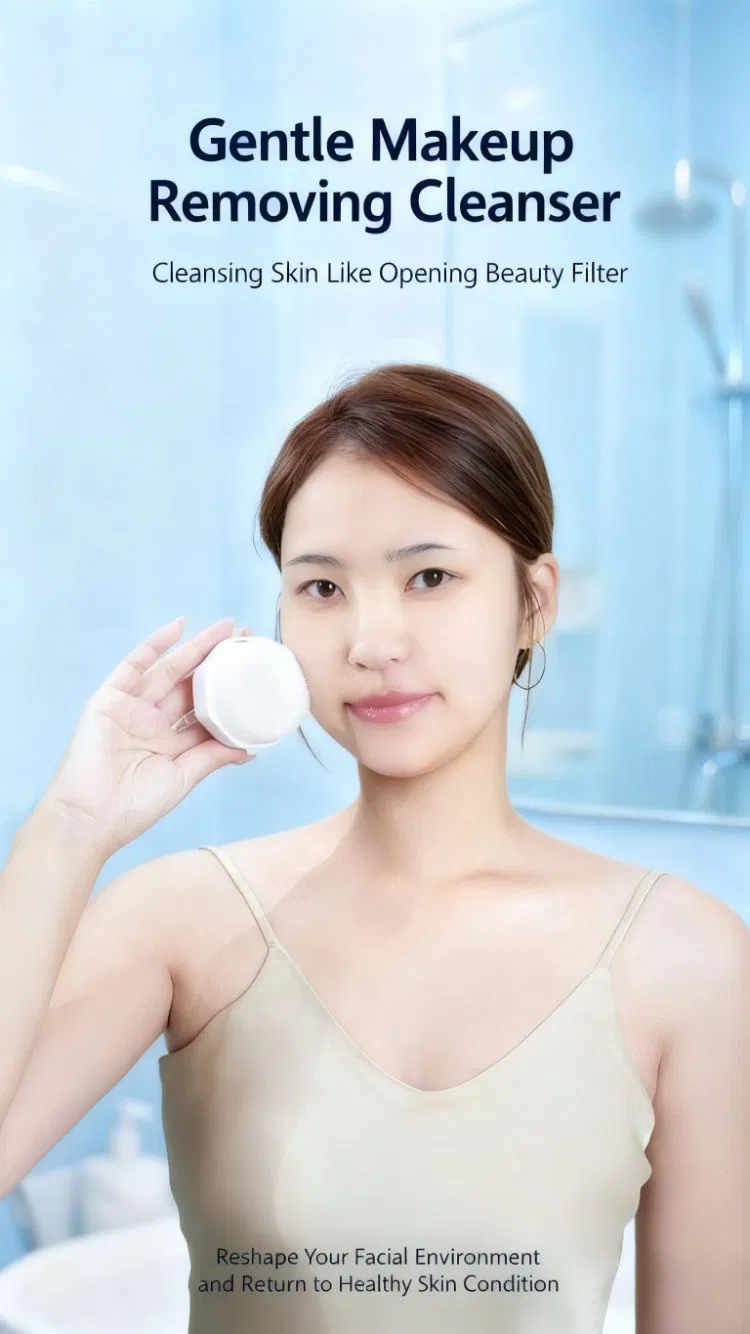 Cepillo de limpieza facial manual de silicona suave e impermeable
