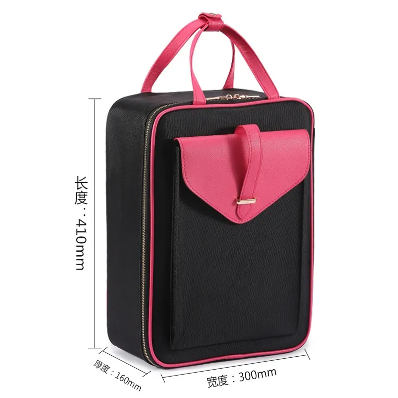 Organizador de maquillaje portátil para viajes, estuche de belleza
