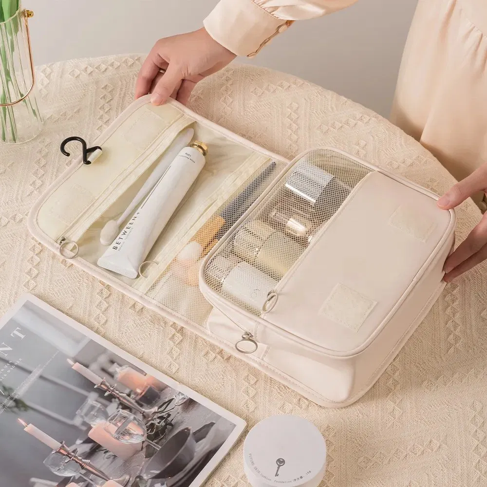 Organizador de Maquillaje Colgante Grande para Viaje y Almacenamiento