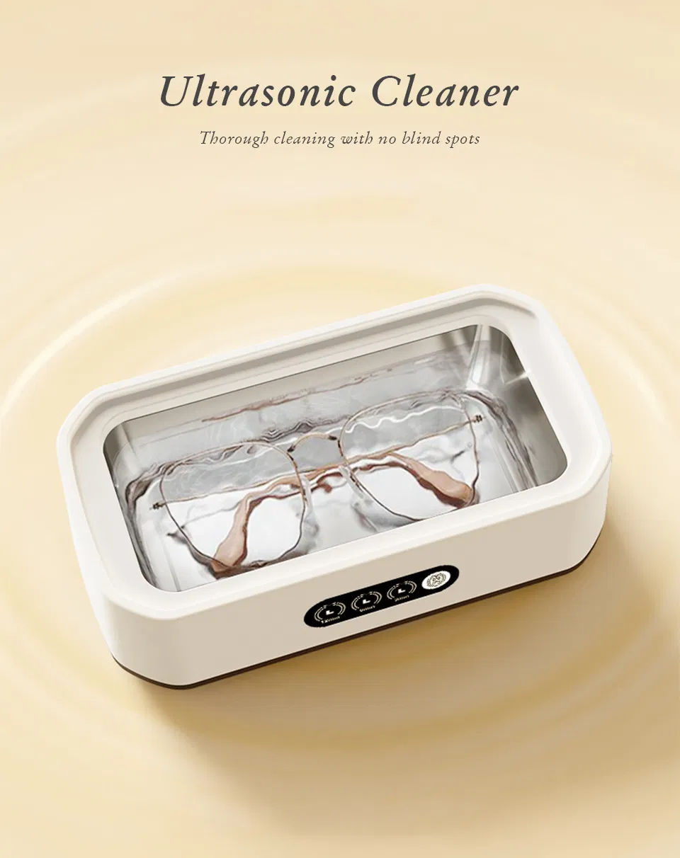 Limpiador ultrasónico mini para brochas de maquillaje, gafas, joyas, dentaduras y relojes