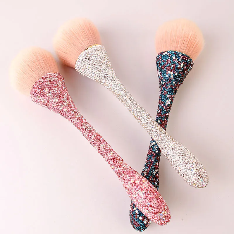 Nuevo Pincel de Maquillaje en Polvo Suelto con Cintura de Diamante