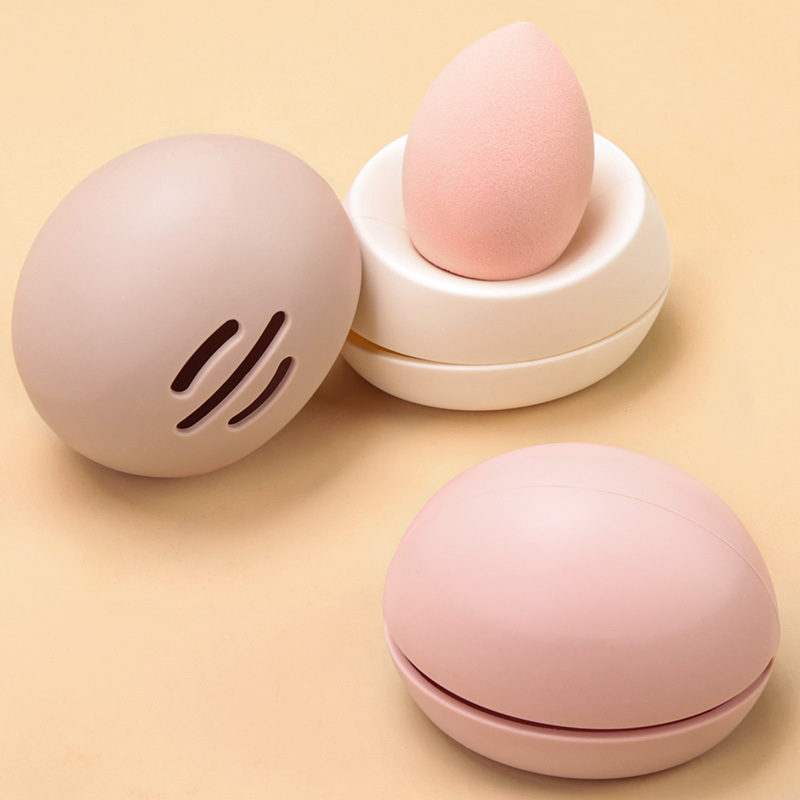 Estuche de almacenamiento para esponjas de maquillaje de silicona de viaje