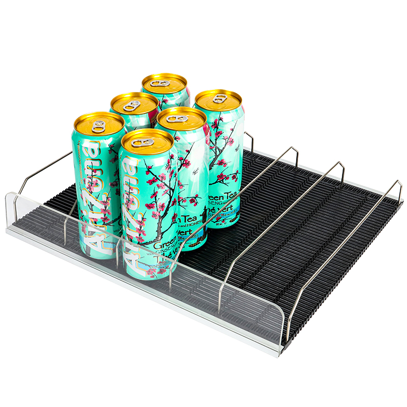 Gravity Shelving Flexible Gravity Roller Track Beverage Cooler Glides Roller Shelf for Supermarket Shelves