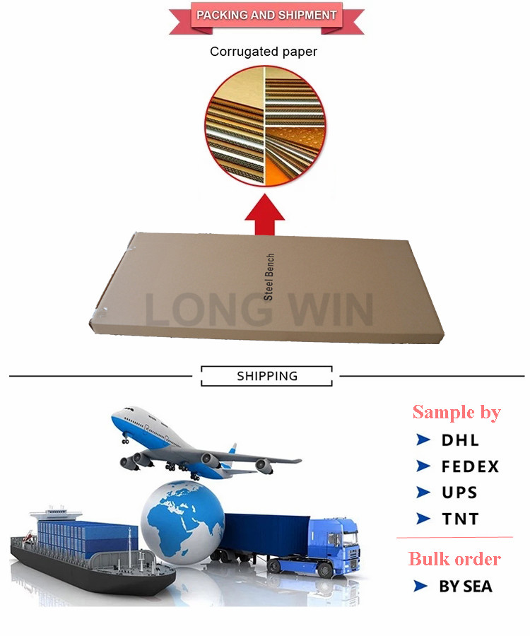 High Quality Industrial Two-Shelf Workbench System Heavy Duty Tool Storage Metal Worktable