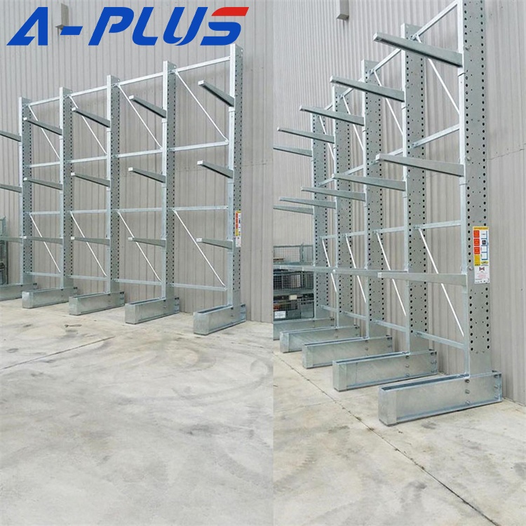 Galvanized Single or Double Side Heavy Duty Outdoor Pipe Storage Rack Industrial Cantilever Arm Racks