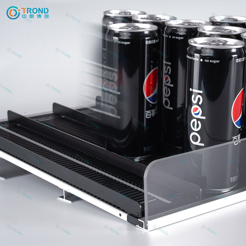 Supermarket Pusher Divider Cooler Glides Gravity Feed Roller Shelves for Beverage Roller Shelf Beverage Roller