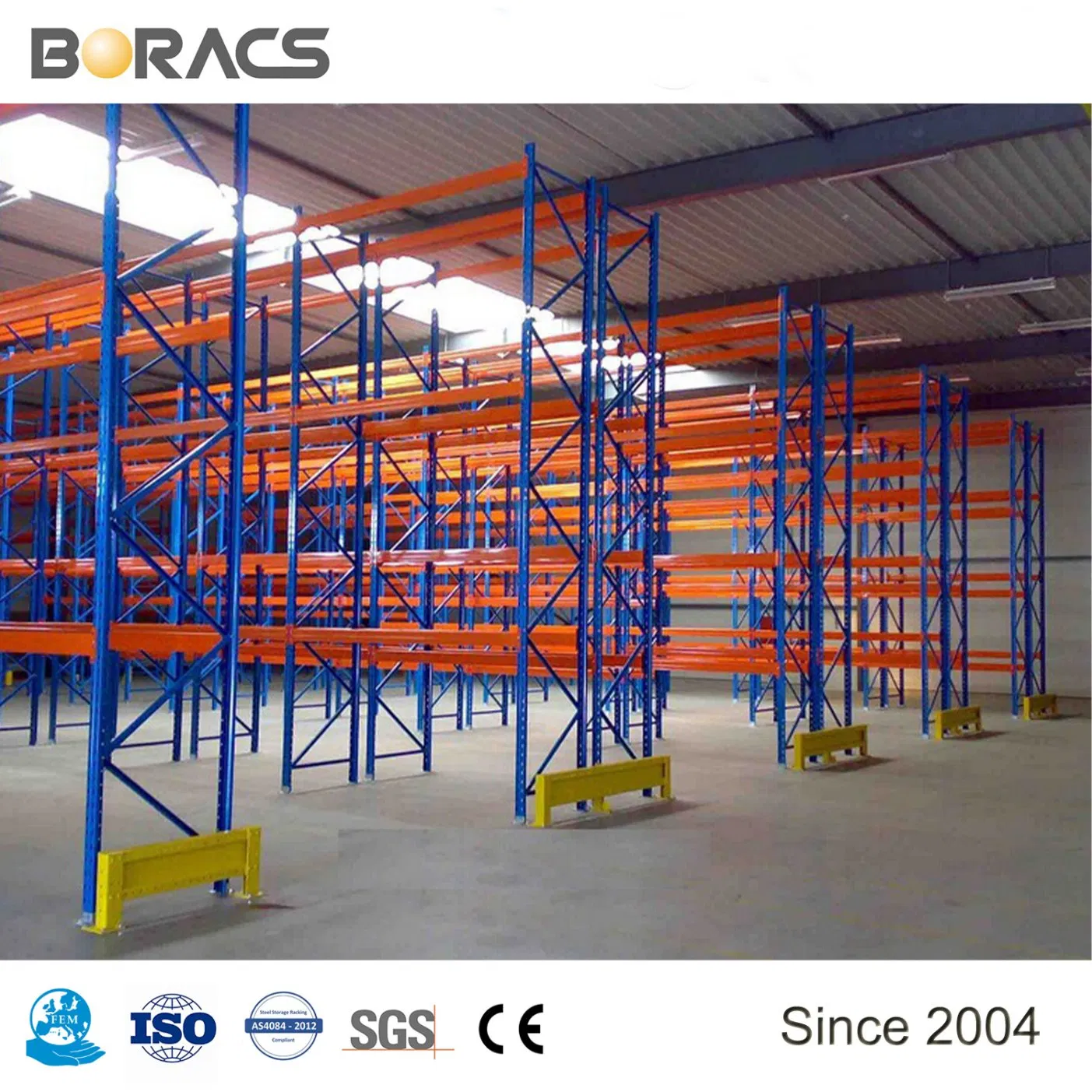 High Density Stable High Capacity Steel Metal Pallet Rack Storage Steel Rack with Wire Mesh Decking