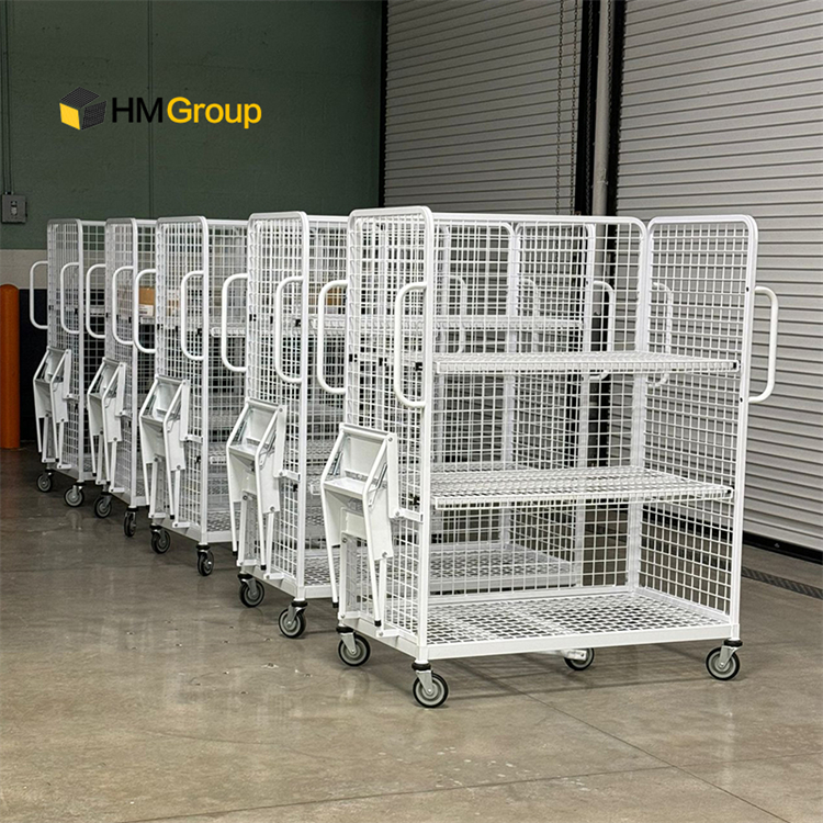 Adjustable Shelves Durable Metal Steel Welding Material Multi Level Heavy Duty Picking Trolleys for Warehouse