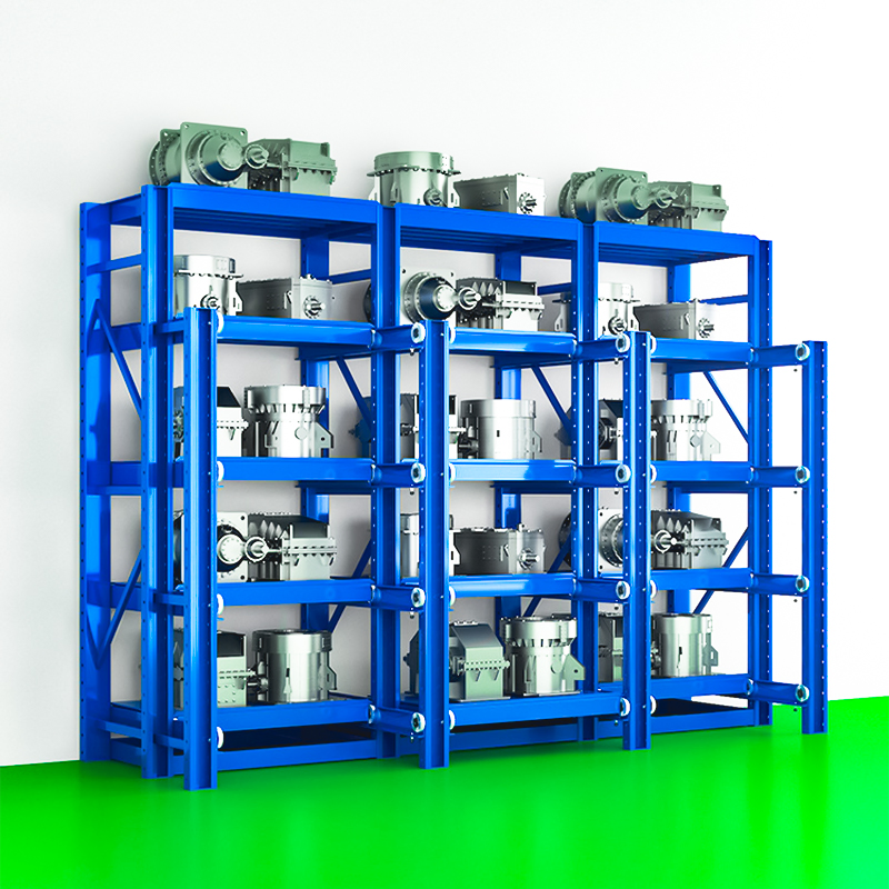 Roll out Tray with Guide Rail 1800kg Per Drawer Packaging Mould Storage Rack