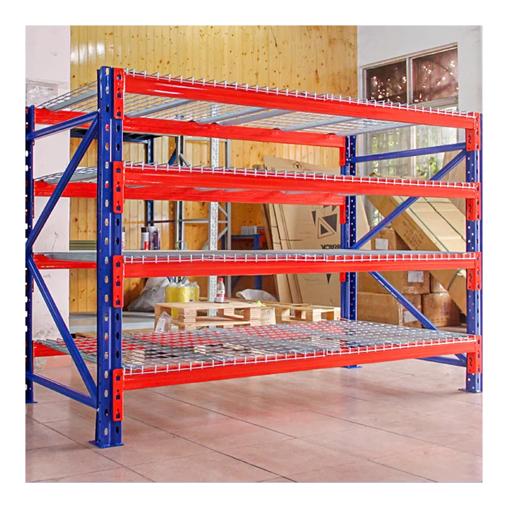 Warehouse Equipment Heavy Duty Pallet Storage Steel Rack with Wire Mesh Decking