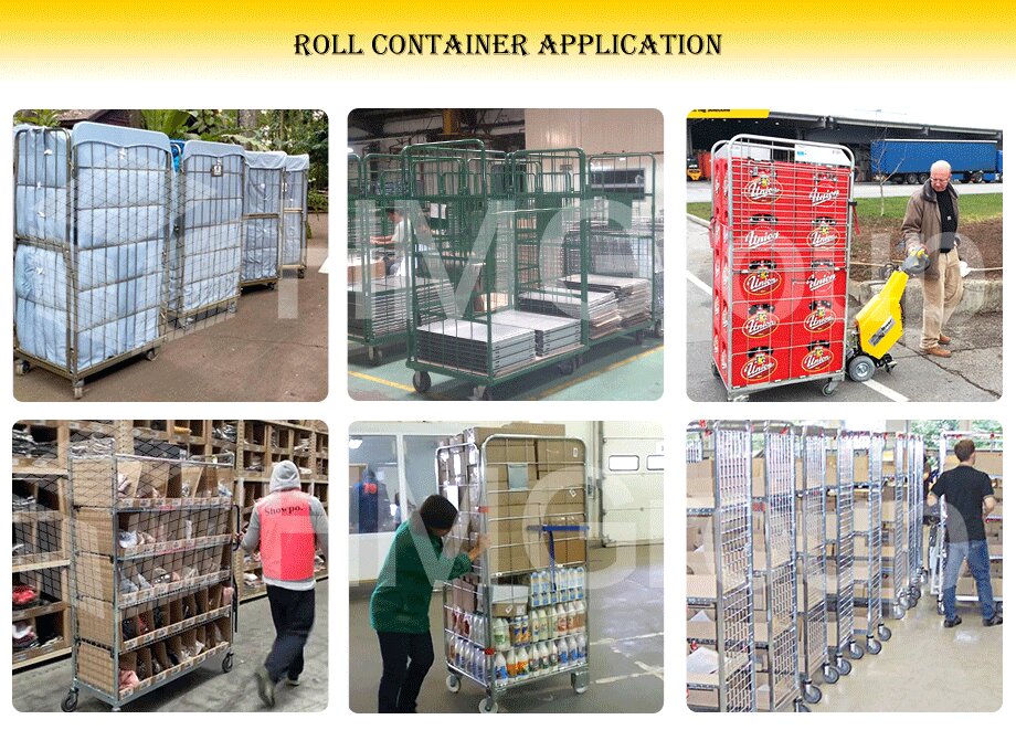 Adjustable Shelves Durable Metal Steel Welding Material Multi Level Heavy Duty Picking Trolleys for Warehouse