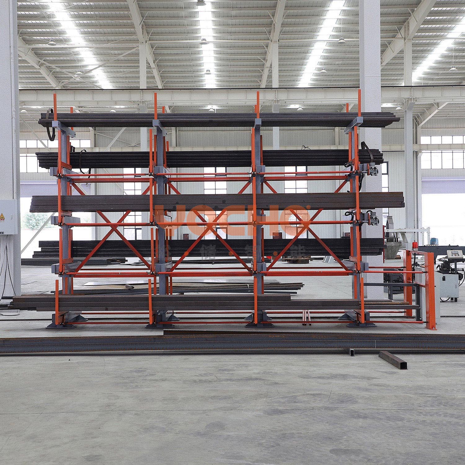 YOCHO High Load Capacity Telescopic Cantilever Rack Heavy Duty Steel Shelving Roll Out Cantilever Rack