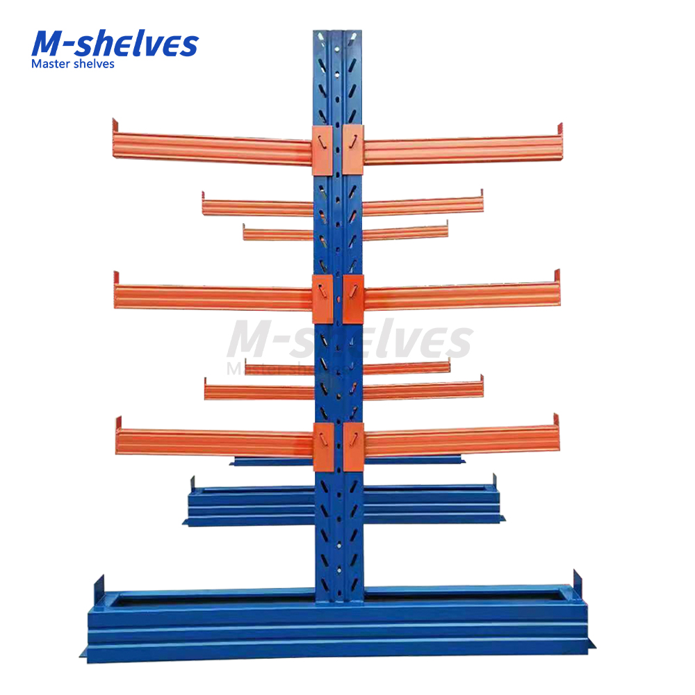 Industrial Strength Steel Cantilever Racking with Heavy Duty Stackable Shelves Anti-Rust &amp; Powder Coated