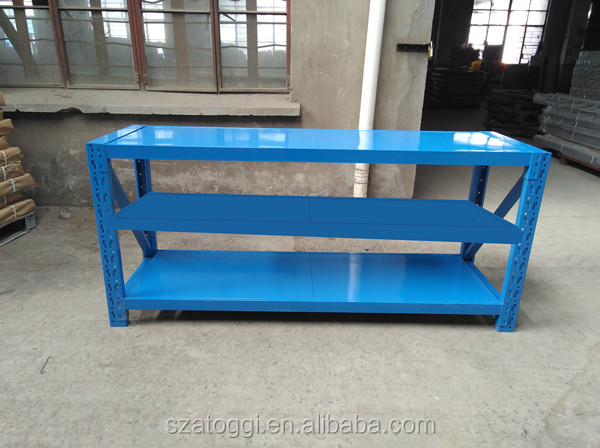 400kg Load Capacity Folded Steel Blue Work Bench Steel Storage Shelf