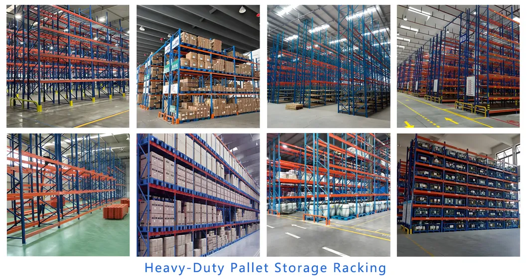 Cold Rolled Steel Heavy Duty Pallet Rack for Logistics Center and Factory Warehouse with Steel Mesh Decking