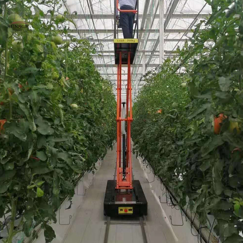 Greenhouse Picking Cart Self-Propelled Electric Lift for Greenhouse Tomato Fruits Picking