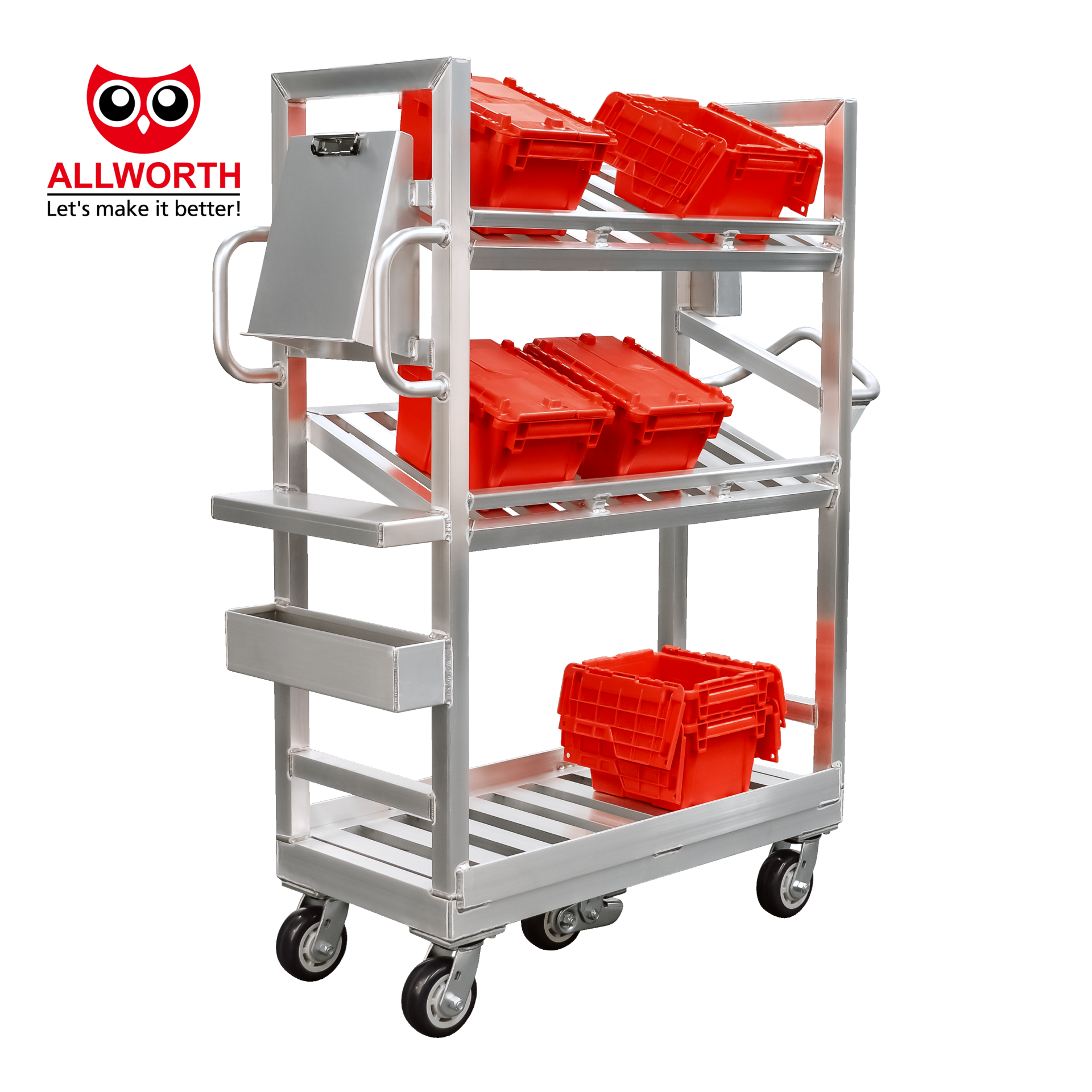 Best Selling High Quality Multi-Tier Picking Carts Warehouse Trolley for Workstation