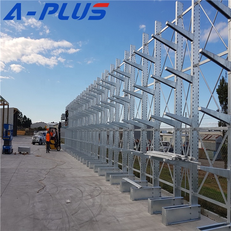 Galvanized Single or Double Side Heavy Duty Outdoor Pipe Storage Rack Industrial Cantilever Arm Racks