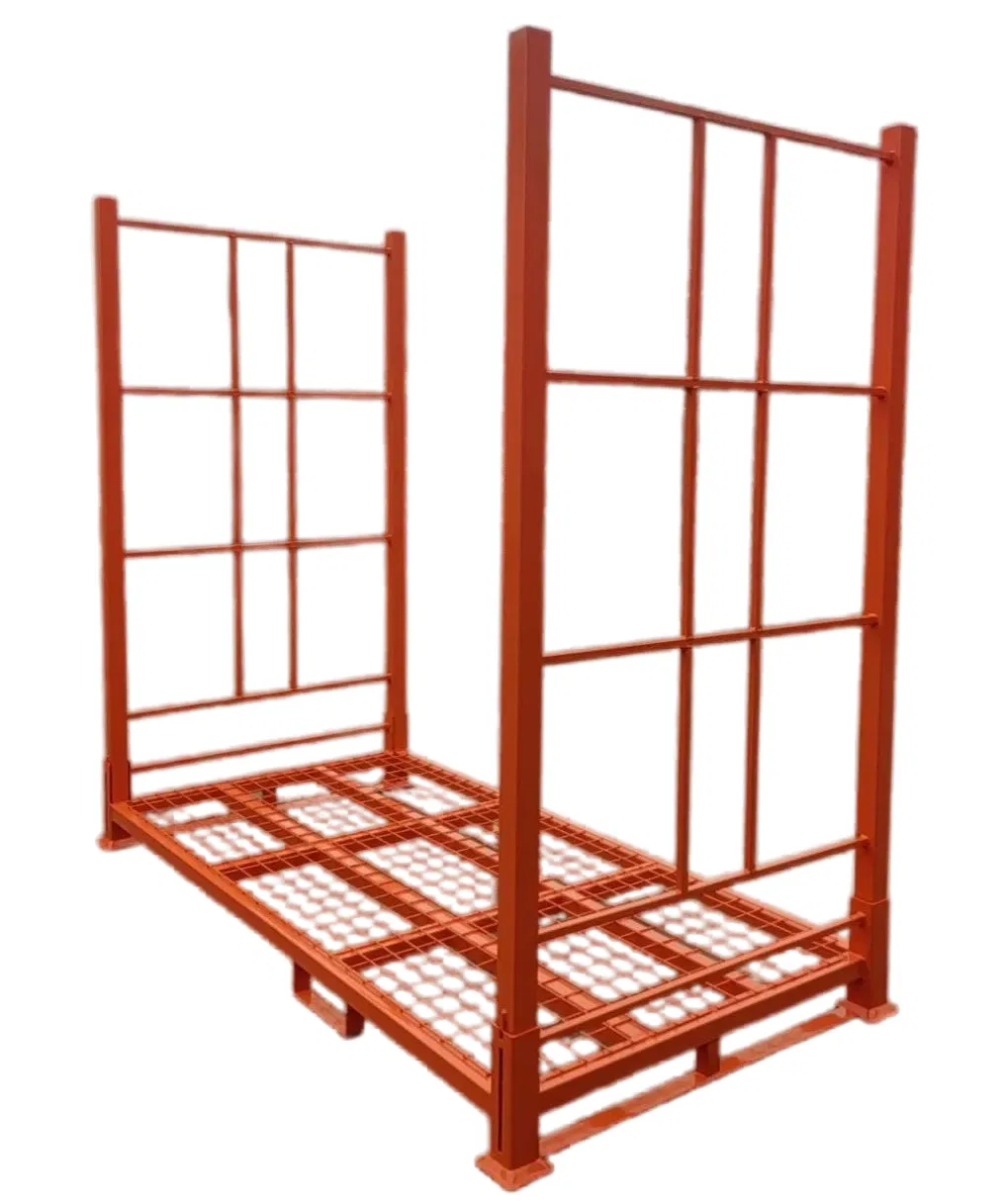 Heavy Duty EU Foldable Tyre Rack Includes Steel Mesh Deck &amp; Transport Pallet